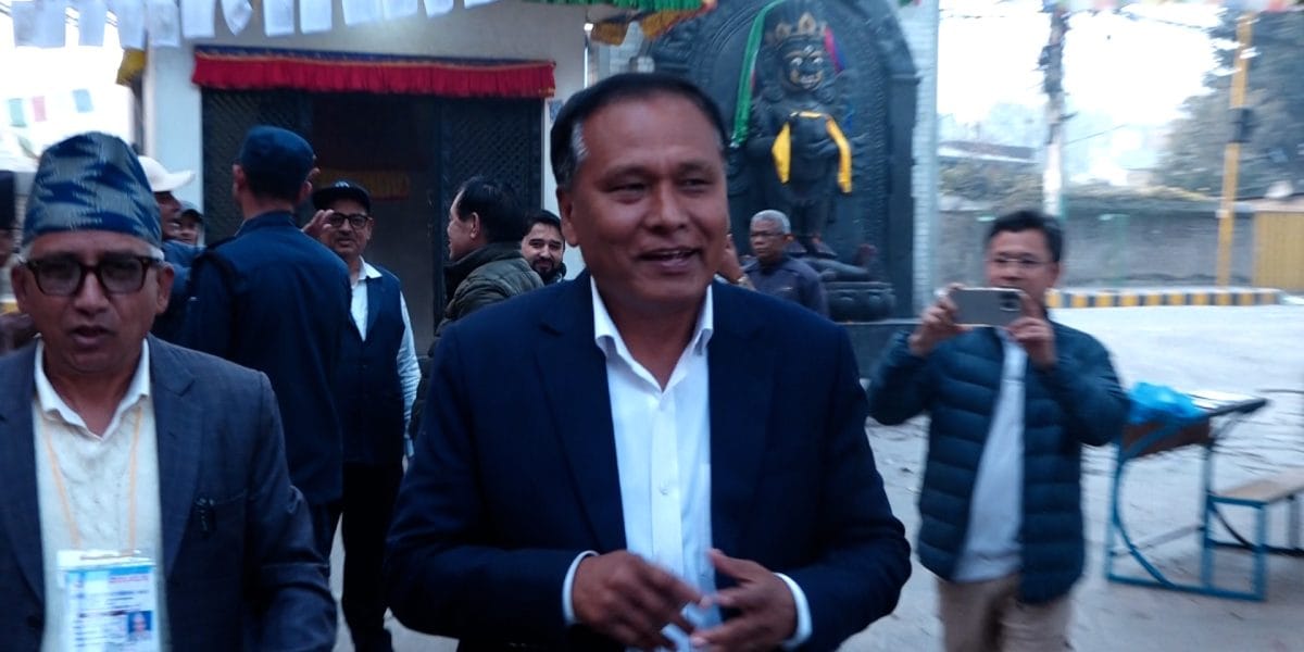 Former Minister Kulman Ghising Casts Vote from Mahankal
